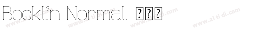 Bocklin Normal字体转换